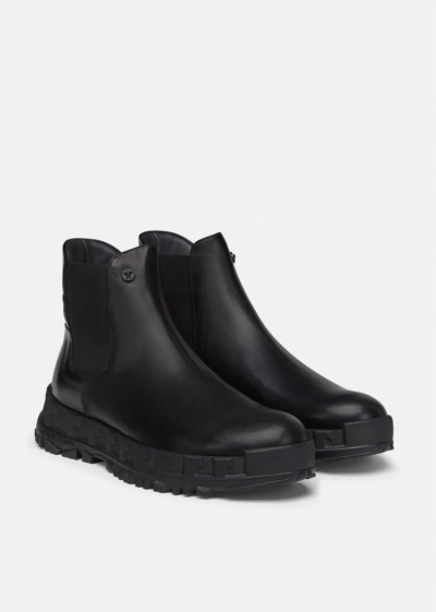 Giày Versace Greca Rhegis Leather Boots Black DSU8206-D60VG-D41 - Ảnh 3