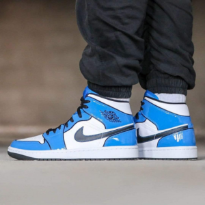 Giày Nike Air Jordan 1 Mid SE 'Signal Blue' DD6834-402 - Ảnh 4