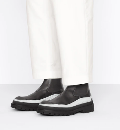 Giày Dior And Sacai Chelsea Boot Black Smooth Calfskin 3BO278ZM-900 - Ảnh 2