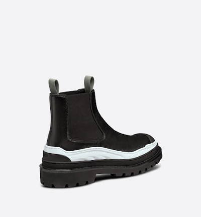 Giày Dior And Sacai Chelsea Boot Black Smooth Calfskin 3BO278ZM-900 - Ảnh 5