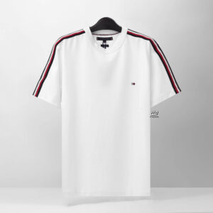 TOMMY GLOBAL STRIPE T-SHIRT - WHITE