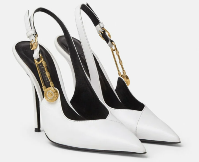 Giày Versace Safety Pin Pumps DST207P-DVT2P-K0AOH - Ảnh 3