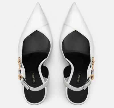 Giày Versace Safety Pin Pumps DST207P-DVT2P-K0AOH - Ảnh 2