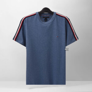 TOMMY GLOBAL STRIPE T-SHIRT - BLUE