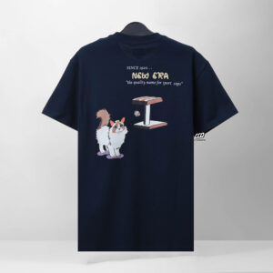 NEW ERA CAT T-SHIRT - NAVY