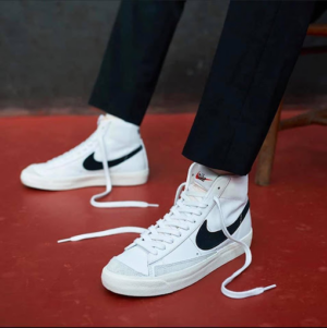 Giày Nike Blazer Mid '77 Vintage 'White Black' BQ6806-100 - Ảnh 3